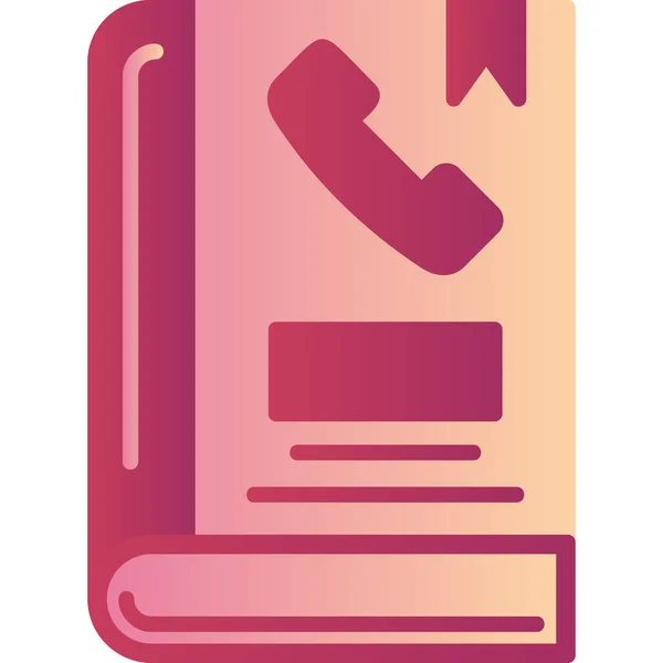 Phone Book Icon Modern Design Illustration — Stock Vector