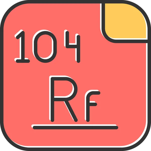 Rutherfordium Icon Vector Illustration — 스톡 벡터