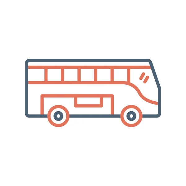 Вектор Значка Автобуса Знак Тонкой Линии Иллюстрация Изолированного Контура — стоковый вектор