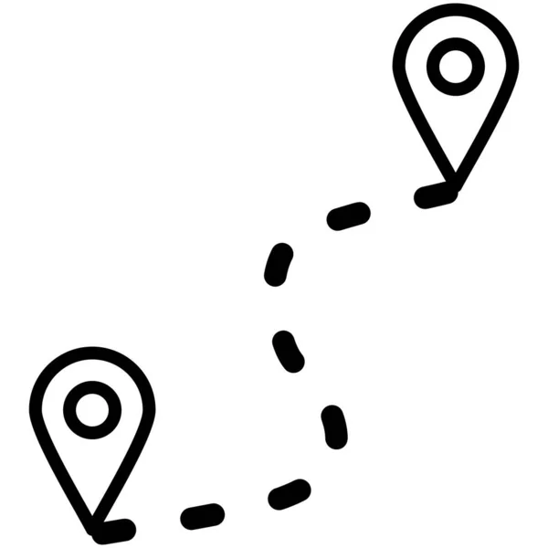 Route Web Icon Einfache Illustration — Stockvektor