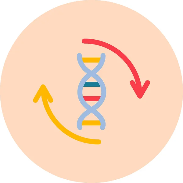 Genetická Dna Struktura Webová Ikona — Stockový vektor