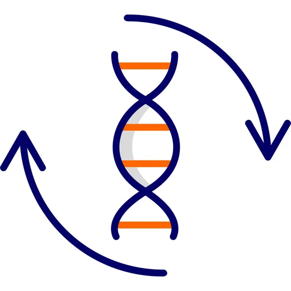 Генетическая Структура Днк Иконка — стоковый вектор
