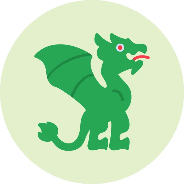 Dragon Icon Vektor Illustration — Stockvektor