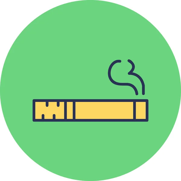 Cigarrillo Icono Web Vector Ilustración — Archivo Imágenes Vectoriales