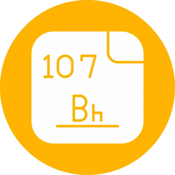 Bohrium Chemical Element Web Simple Illustration — 图库矢量图片