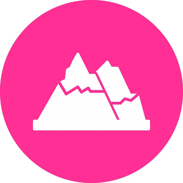 Icona Montagna Isolata Sfondo Bianco Illustrazione Vettoriale — Vettoriale Stock