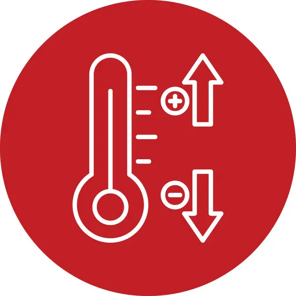 Temperature Web Icon Vector Illustration — 스톡 벡터