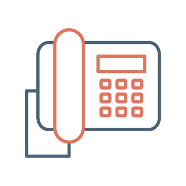office phone web icon, vector illustration