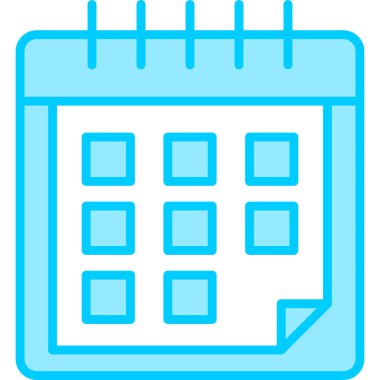 Takvim simgesi, vektör illüstrasyonu basit tasarım