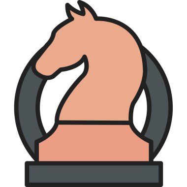 Satranç ikonu vektör illüstrasyonu