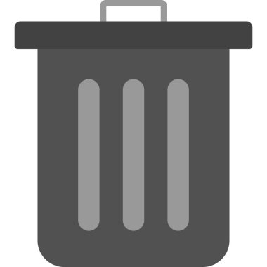 Çöp kutusu simgesinin vektör illüstrasyonu 