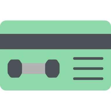 Kredi kartıyla. Basit resimleme