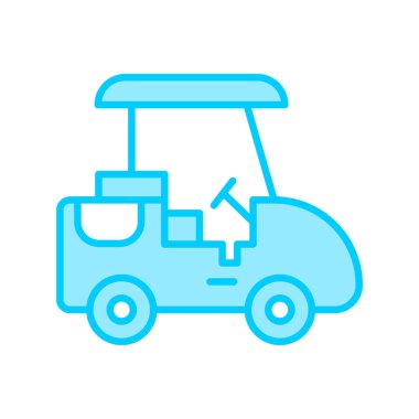 Golf Caddy simgesinin vektör illüstrasyonu