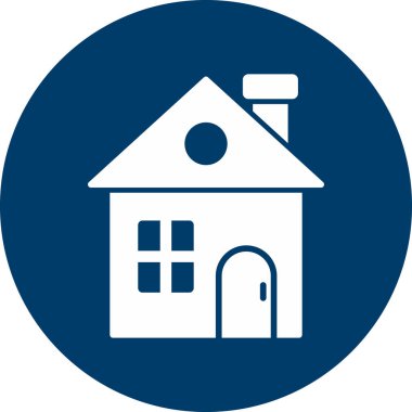 Arkaplanda emlak evi simgesi.