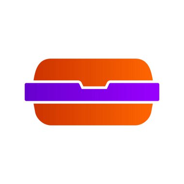 Gıda taşıyıcı düz vektör simgesi