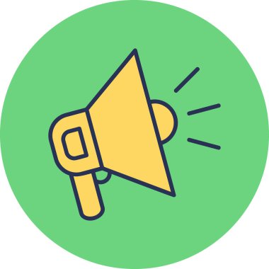 Megafon ikonu vektör illüstrasyonu