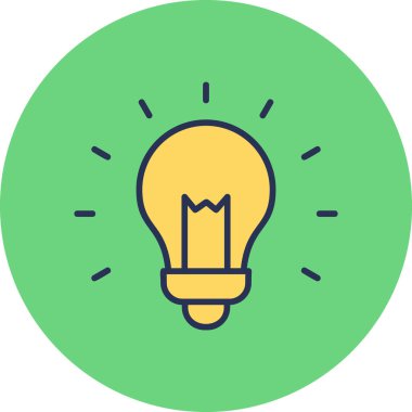 Fikir modern simgesi, vektör illüstrasyonu