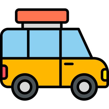 Araba modern simgesi, vektör illüstrasyonu