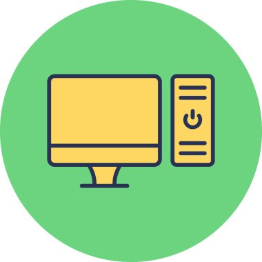 Bilgisayar. Web simgesi basit illüstrasyon 