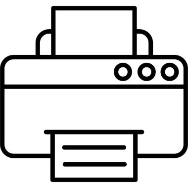 Yazıcı modern simgesi, vektör illüstrasyonu