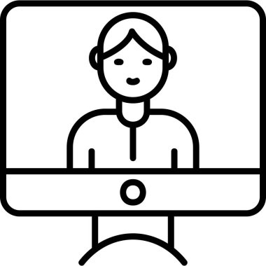 Bilgisayar. Web simgesi basit illüstrasyon 