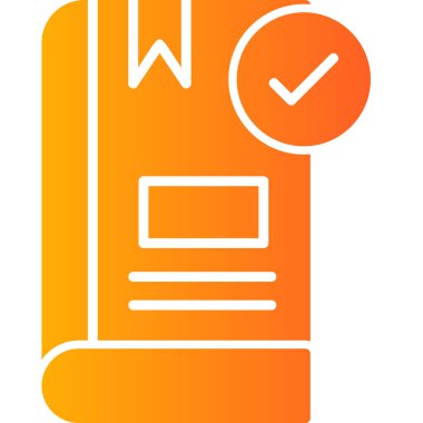 Kitap denetimi simgesi, modern tasarım illüstrasyonu