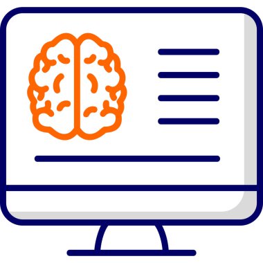 Brain Test Report icon modern vector illustration