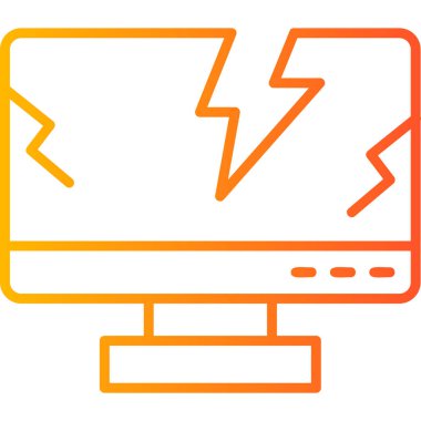 Bilgisayar. Web simgesi basit illüstrasyon 