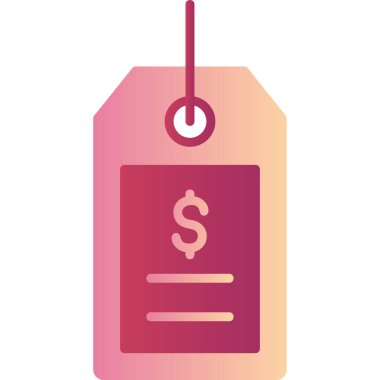 Fiyat Etiketi simgesi, vektör illüstrasyonu basit tasarım