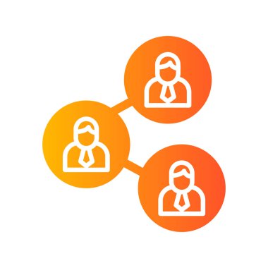 Abstract vector illustration of team work