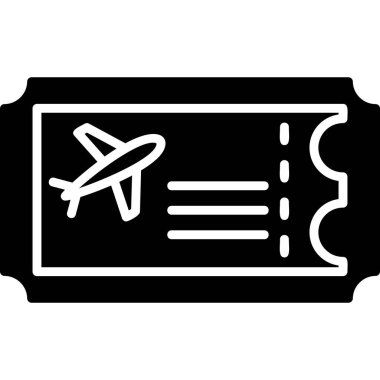 bilet ikonu vektör illüstrasyonu