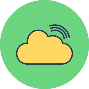vector cloud technology icon illustration
