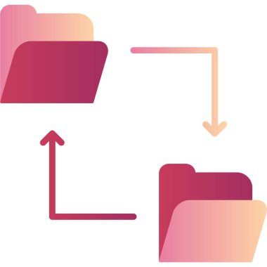 dosyalar xchange simge vektör çizimi