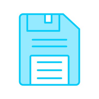 Disket disk simgesi vektör illüstrasyonu