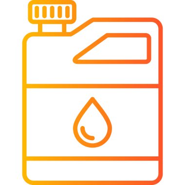 Gaz yağı kutusu ikonu vektör illüstrasyonu