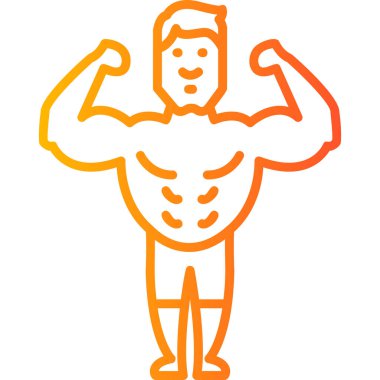 Vücut geliştirici. Web simgesi basit illüstrasyon