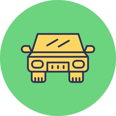 Araba modern simgesi, vektör illüstrasyonu