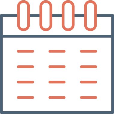 Takvim simgesi, vektör illüstrasyonu basit tasarım