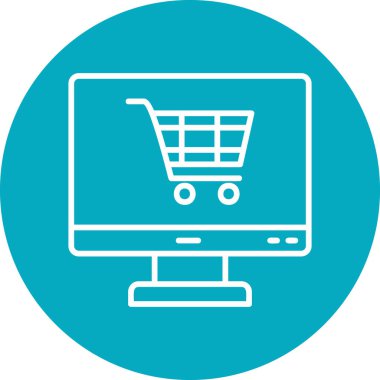 Alışveriş arabası. Çevrimiçi Depolama vektör çizimi