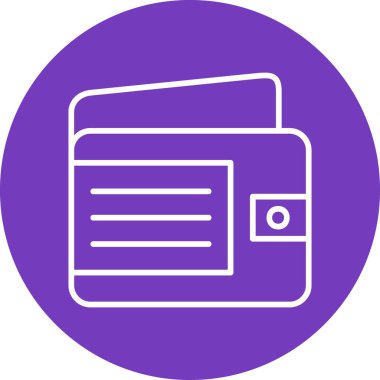 Cüzdan. Web simgesi basit illüstrasyon