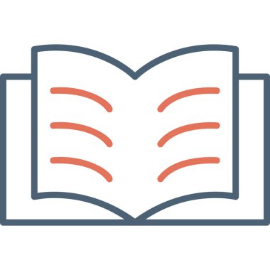 Kitap. Web simgesi basit illüstrasyon