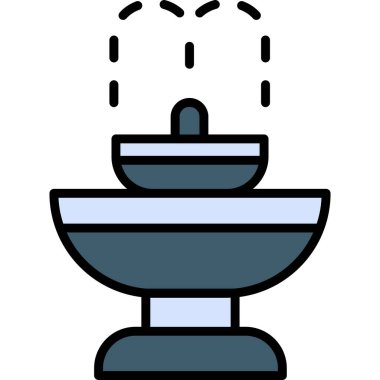 Çeşme simgesi, modern tasarım çizimi