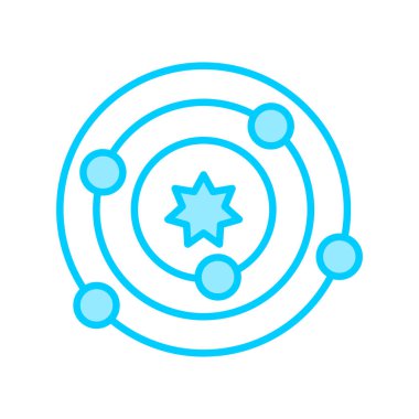 Güneş Sistemi simgesinin vektör illüstrasyonu