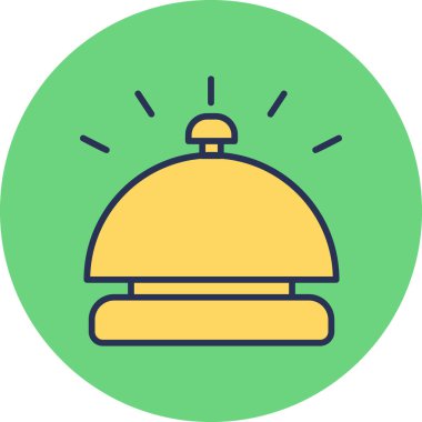 Bell masası. Web simgesi basit tasarım