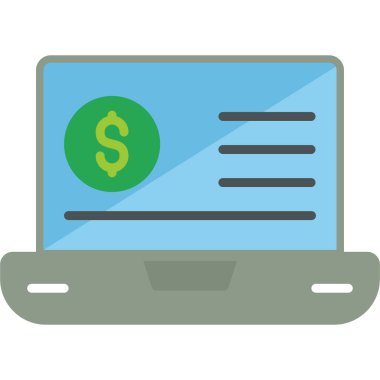 İnternetten alışveriş. Basit resimleme