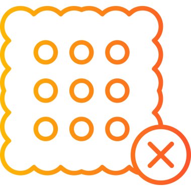 Sweets yok modern simge, vektör illüstrasyonu