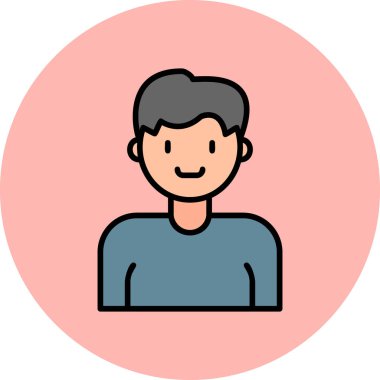 Adamım. Web simgesi basit illüstrasyon