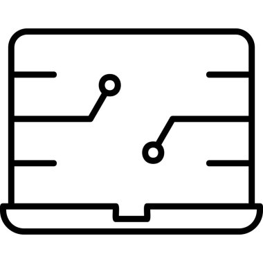 Bilgisayar. Web simgesi basit illüstrasyon