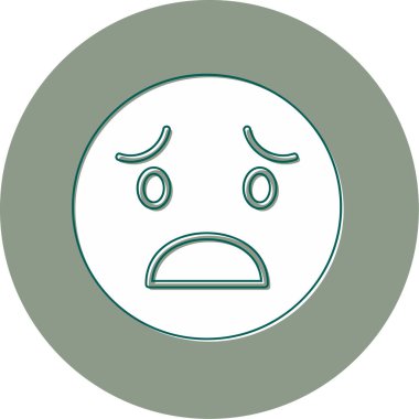 Üzücü modern simge, vektör illüstrasyonu