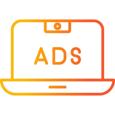 Reklam web simgesi basit illüstrasyon